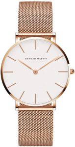 Relógio Feminino Hannah Martin Pulseira Aço Inoxidável