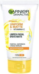 Limpeza Facial Garnier Uniform&Matte, 120G, Garnier