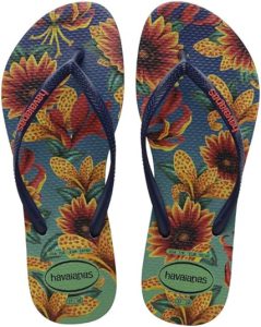 Chinelo Slim Floral, Havaianas, Feminino