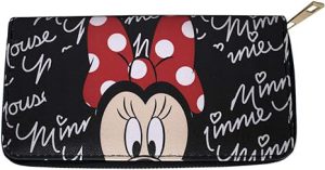 Carteira Rosto Minnie Preta - Disney