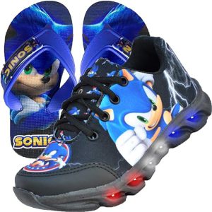 Tênis Infantil Led Sonic Personagem Lançamento +