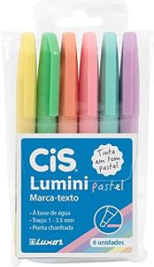 Marca Texto, CIS, Lumini Pastel 56.9800, Multicor,