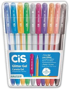 Caneta Gel, CIS, Glitter Gel, 52.0200, 1.0mm,