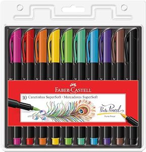 Caneta Ponta Pincel, Faber-Castell, Supersoft Brush, 15.0710SOFT,