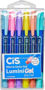 Caneta Marca Texto Gel, CiS, Lumini Gel