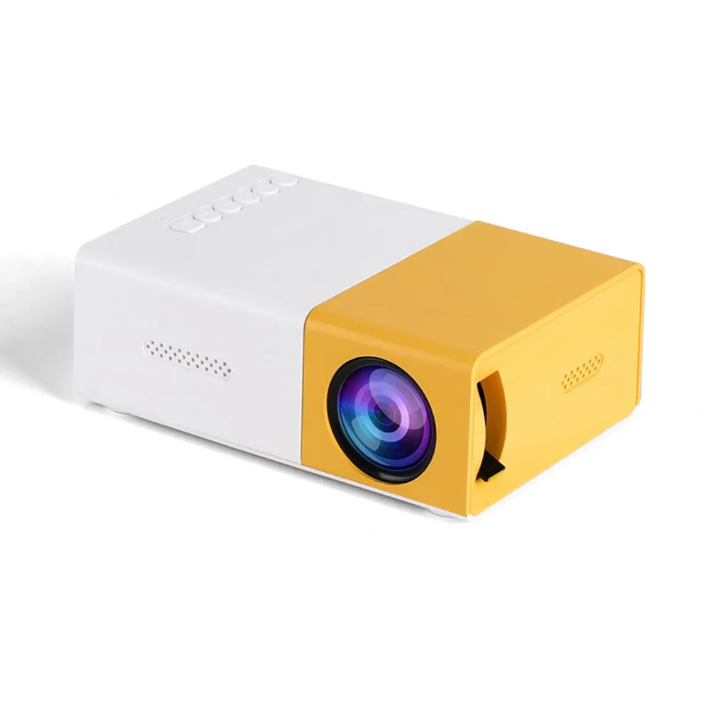 Mini Projetor YG300 com Vídeo de Áudio, HD, Suporte USB, 1080P, Smart Home Media Player, Teatro, Cinema, Entretenimento LED, EUA, UE, AU, UK Plug